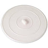 Flat Suction Sink Stopper, Rubber, White