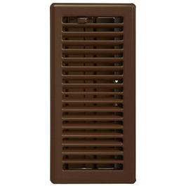 Contemporary Floor Register, Oil Rubbed Bronze, 4 x 12-In.