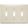 Almond 3-Toggle Opening Nylon Wall Plate