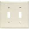 Almond 2-Toggle Opening Nylon Wall Plate