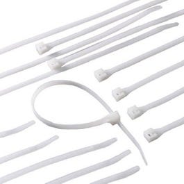 Cable Tie, Nylon, White, 14-In., 100-Pk.