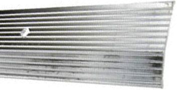 CARPET BAR 1-1/2X6 FLUTED SILVER