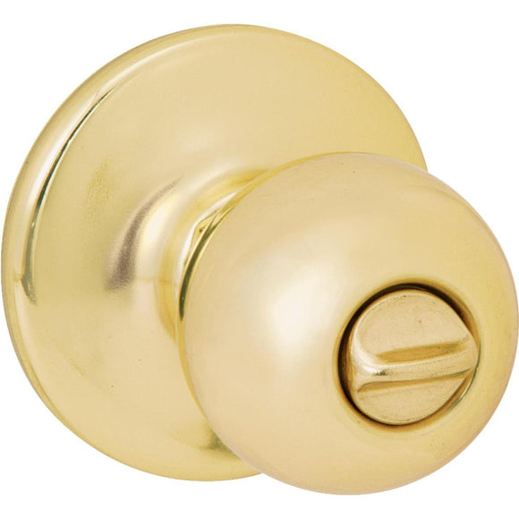 Kwikset Polo Polished Brass Bed & Bath Door Knob