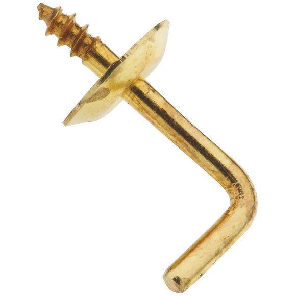 National 1/2 In. Solid Brass Shoulder Hook (5 Count)