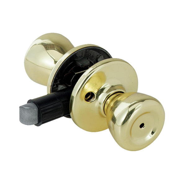 Kwikset Polished Brass Mobile Home Privacy Lockset